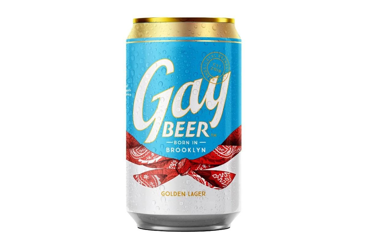 can of golden lager gay beer