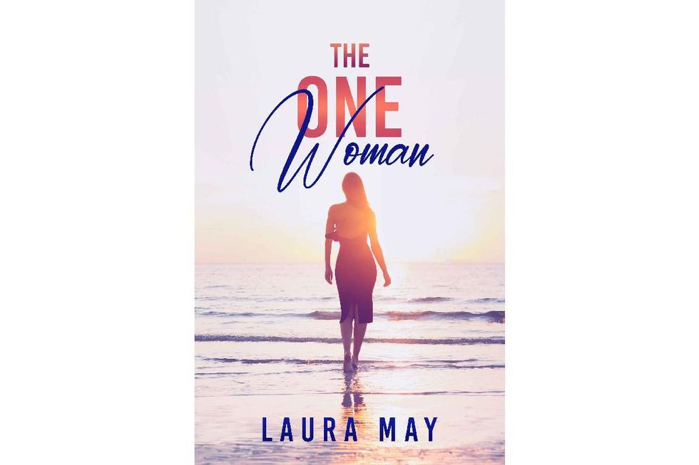 book cover of the one woman showing the silhouette of a woman walking into the ocean during sunset.