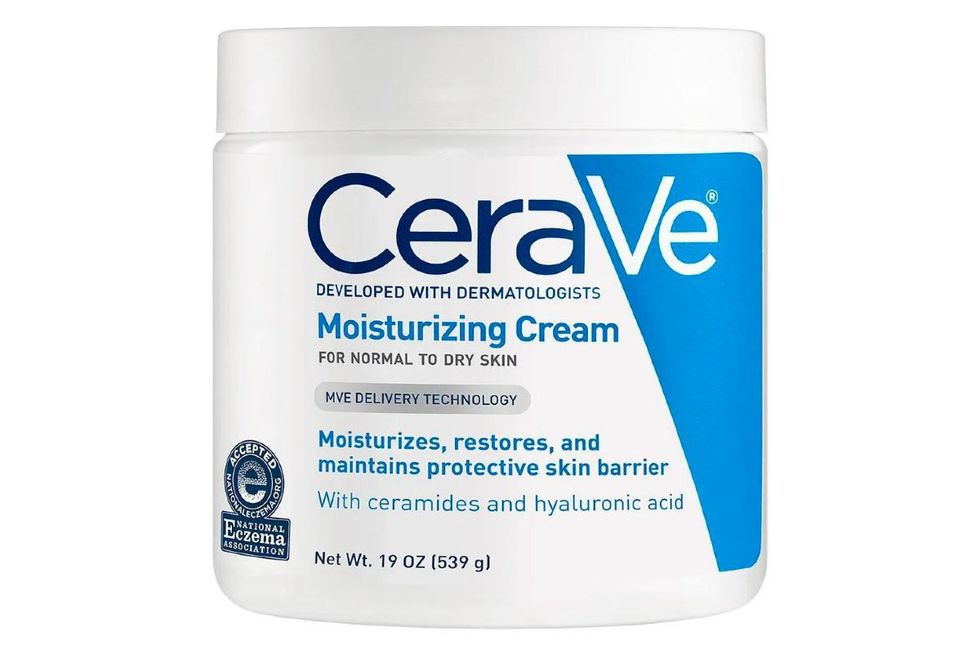 container of CeraVe moisturizing cream for normal to dry skin