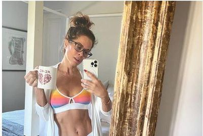 Brooke Burke shows off physique in LGBTQ-owned Tomboy X brand